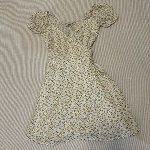 Hollister Yellow Floral Wrap Dress